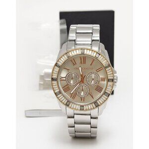 Vince Camuto Swarovski Crystal Bracelet Watch Silver-Tone & Champagne